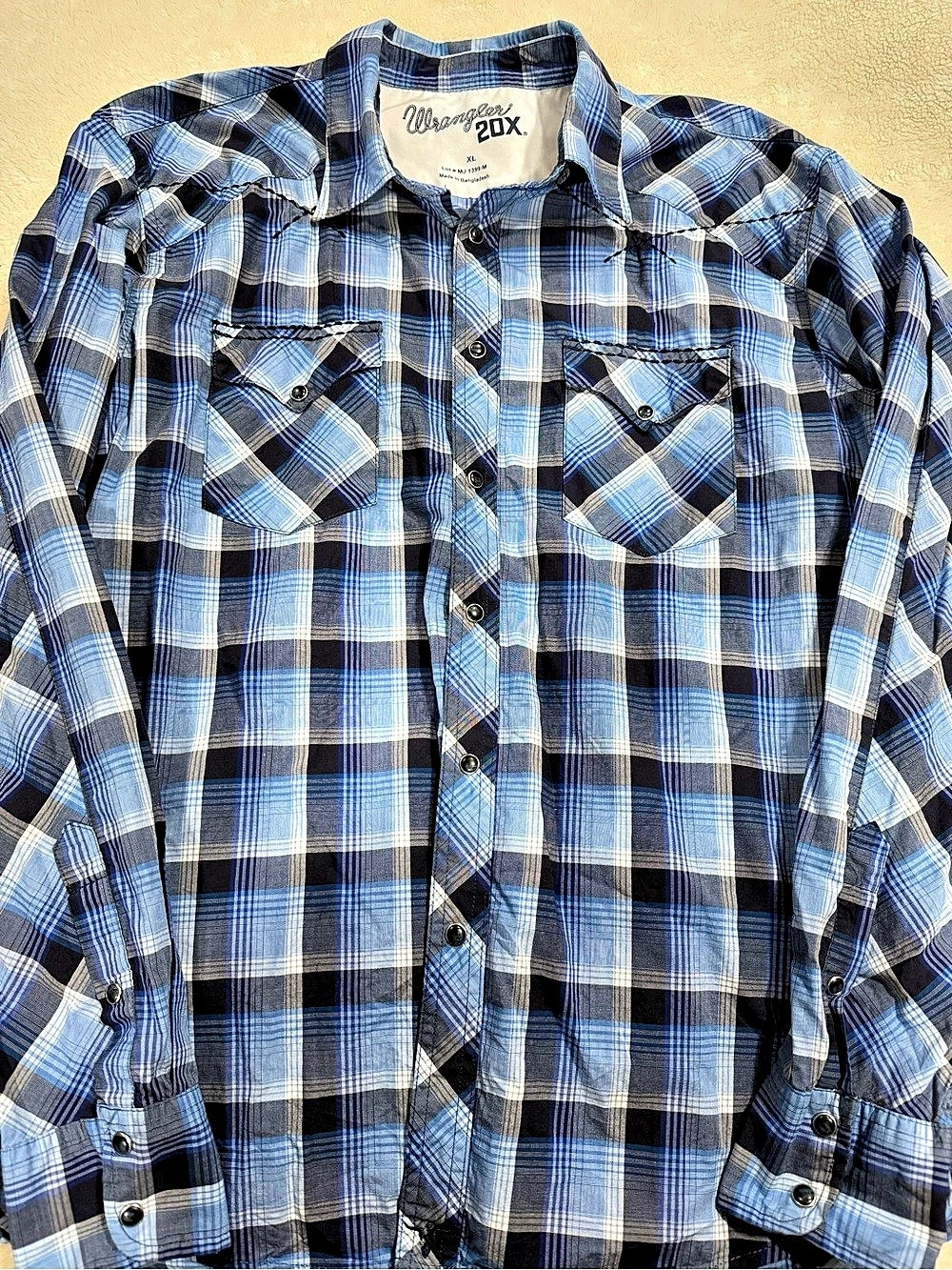 Wrangler 20X Plaid Snap-Front Shirt
